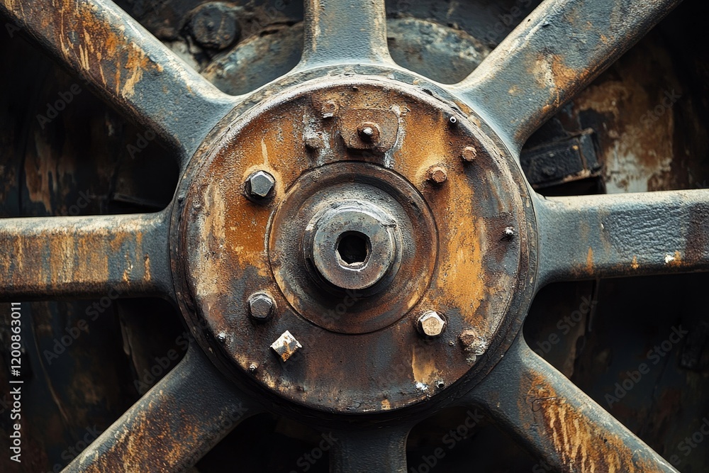 Metal Wheel Concept, Generative AI Metal Wheel Concept, Generative AI