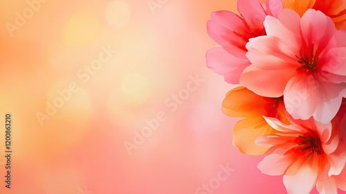 Nature watercolor idea. Elegant blossoms in soft hues create a serene and calming atmosphere.