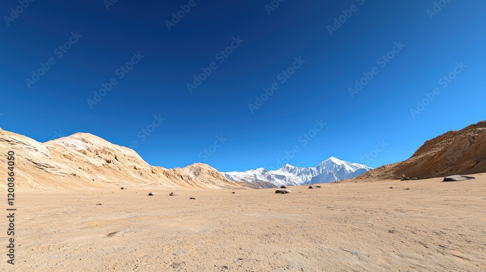 Majestic Mountain Landscape under a Clear Sky Majestic Mountain Landscape under a Clear Sky