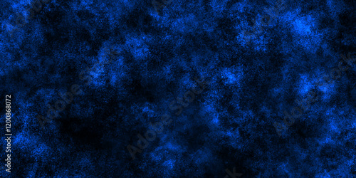 Abstract blue wall grunge background, Nebules blue texture decorative Venetian stucco for backgrounds, deep shiny blue and black dreamlike abstract fantasy under water background. dark blue concrete.