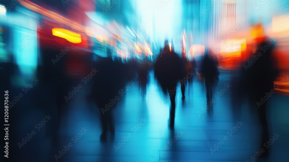 Blurred City Silhouette: Capturing the dynamic, abstract essence of a bustling cityscape at twilight. Blurred City Silhouette: Capturing the dynamic, abstract essence of a bustling cityscape at twilight.