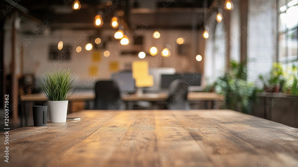 Modern Office Layout with High Ceilings and Inviting Ambiance Modern Office Layout with High Ceilings and Inviting Ambiance