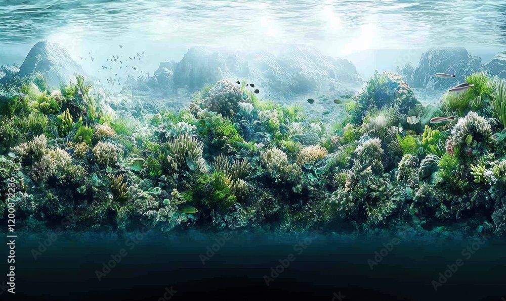 Reviving marine ecosystems a scenic underwater view Reviving marine ecosystems a scenic underwater view