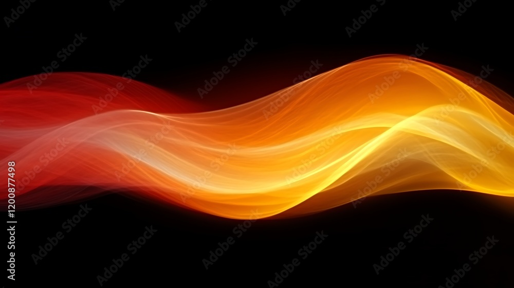 Obraz premium Abstract Orange and Red Wave Design Background