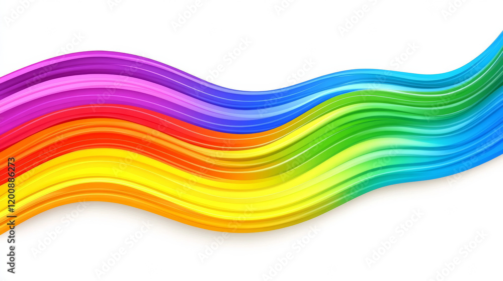 Colorful abstract wave pattern on white background Colorful abstract wave pattern on white background