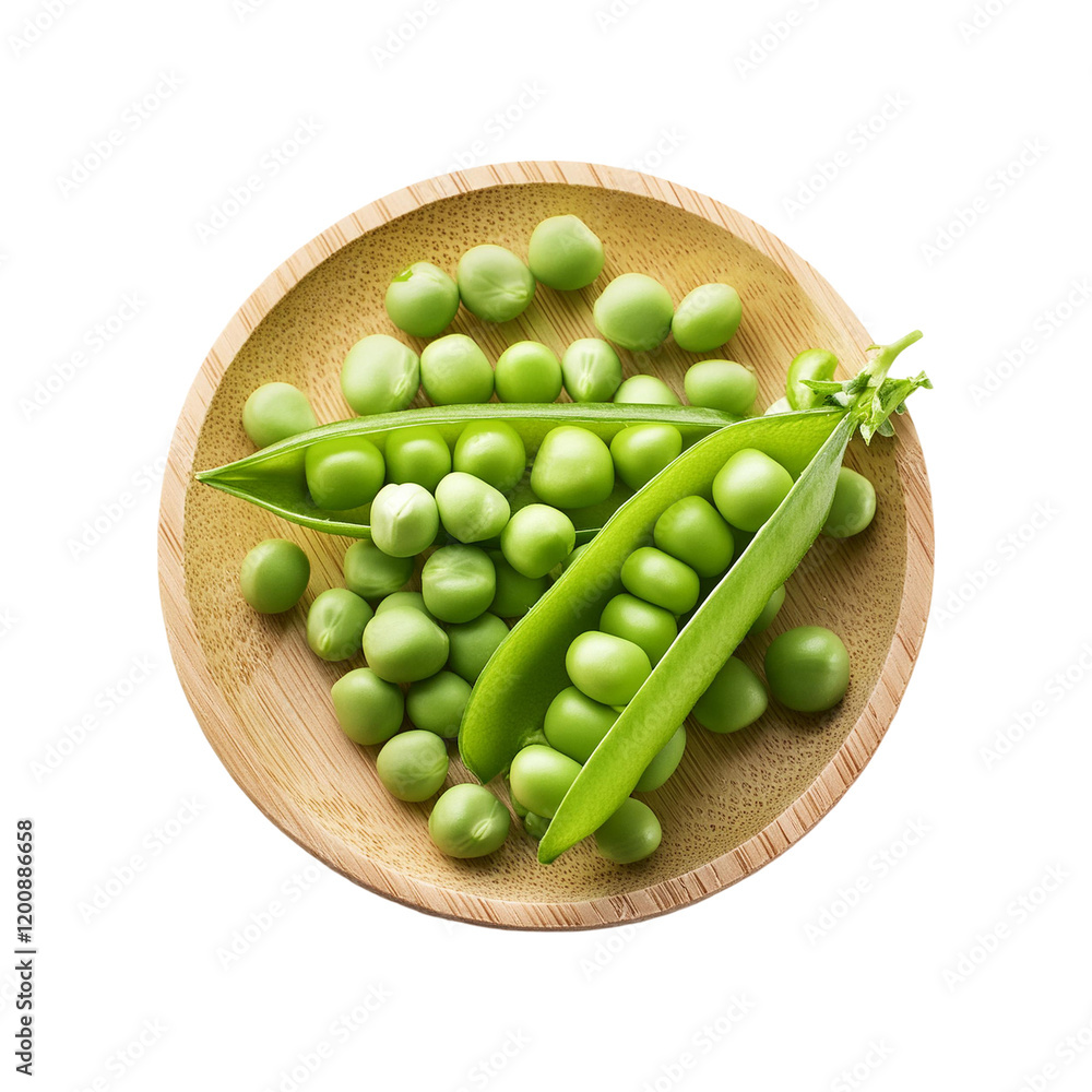 Top view of green peas on transparent background Top view of green peas on transparent background