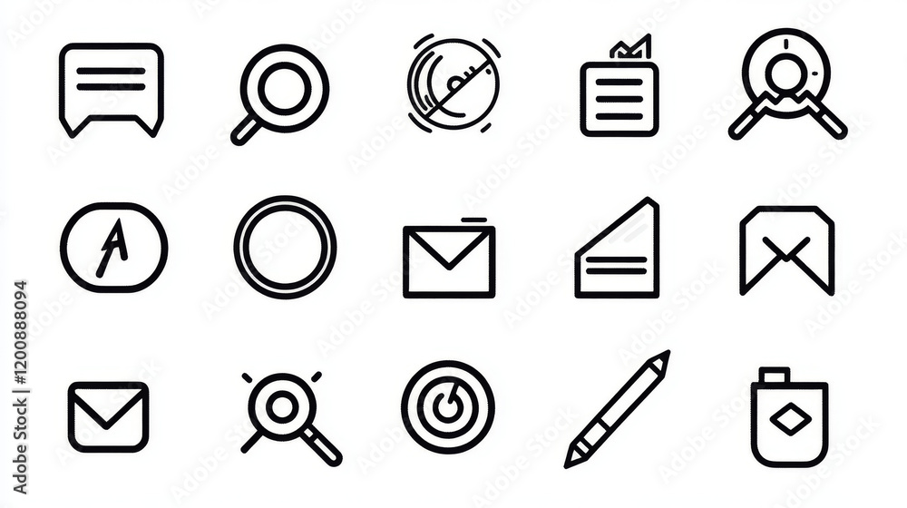SERP line icons, search engine result page. Cost per millennium, SEO optimization, text autocomplete and knowledge panel. Image pack, featured or review snippets, site links, paid or organic results SERP line icons, search engine result page. Cost per millennium, SEO optimization, text autocomplete and knowledge panel. Image pack, featured or review snippets, site links, paid or organic results