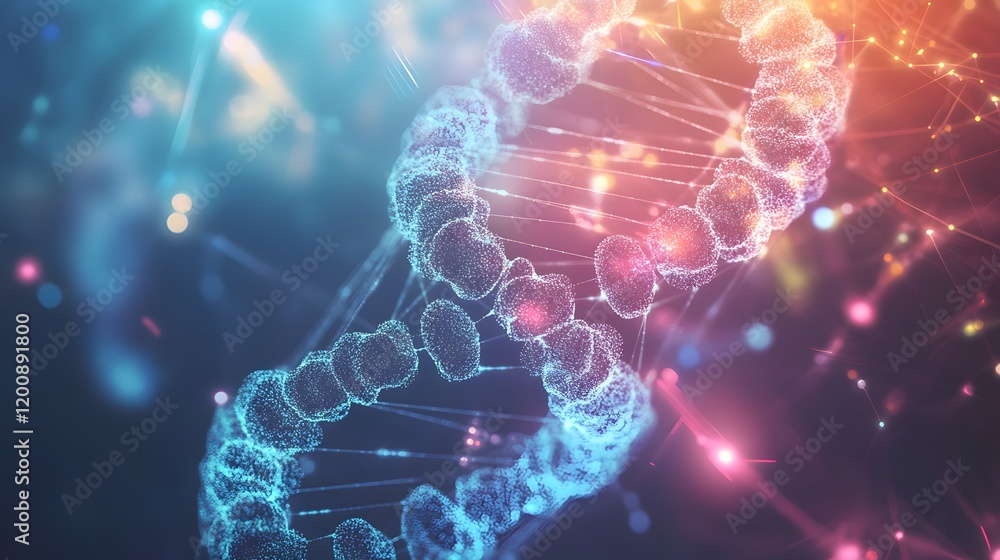 Abstract Representation Of A DNA Helix Structure Abstract Representation Of A DNA Helix Structure