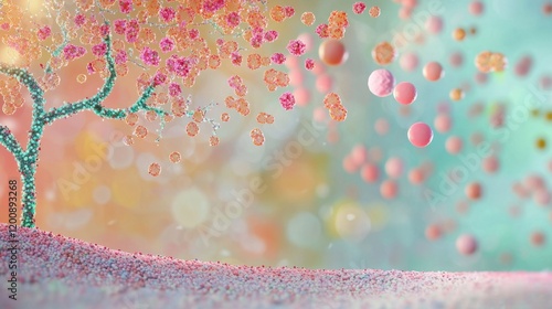 Epigenetic mechanisms depicted as colorful landscape