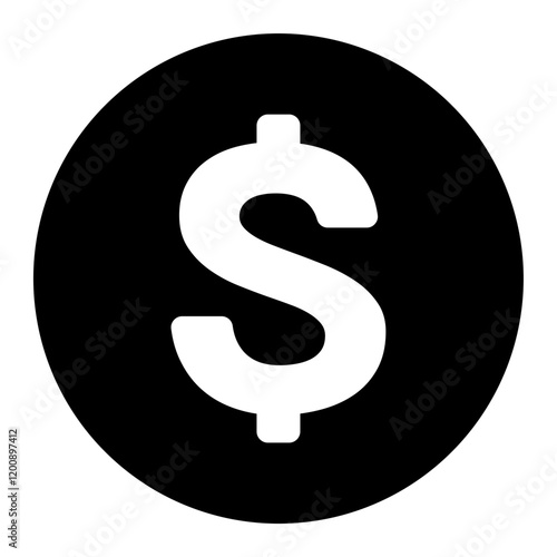 dollar icon or dollar symbol on transparent background
