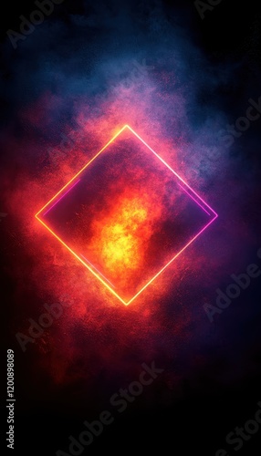 Wallpaper Mural Neon Geometric Abstract Design Torontodigital.ca