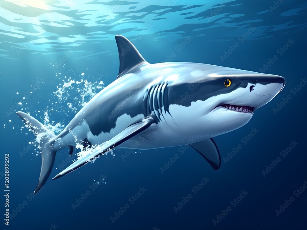 Naklejka premium shark illustration