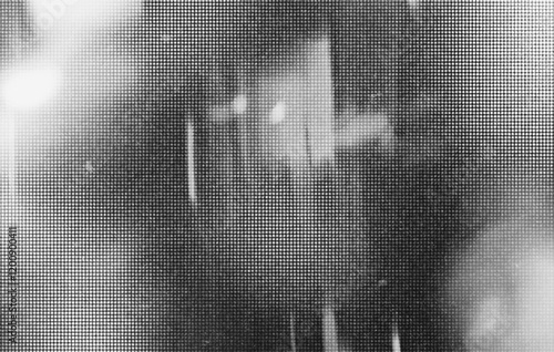 scanned paper, Halftone faded gradient texture. Grunge halftone grit background. White and black sand noise effect overlay background