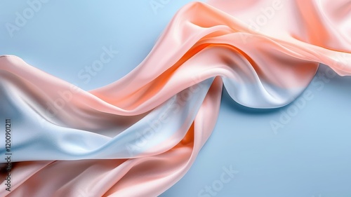 Wallpaper Mural Soft, ethereal backdrop of pastel silk fabric with delicate folds and gentle curves. Torontodigital.ca