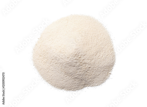 Tableau sur toile collagen powder isolated on white background. Top view. Flat lay.