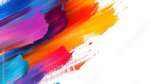 Vibrant Abstract Painting Swirls of Color