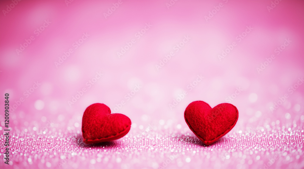 Obraz premium red Heart shapes for valentines day background