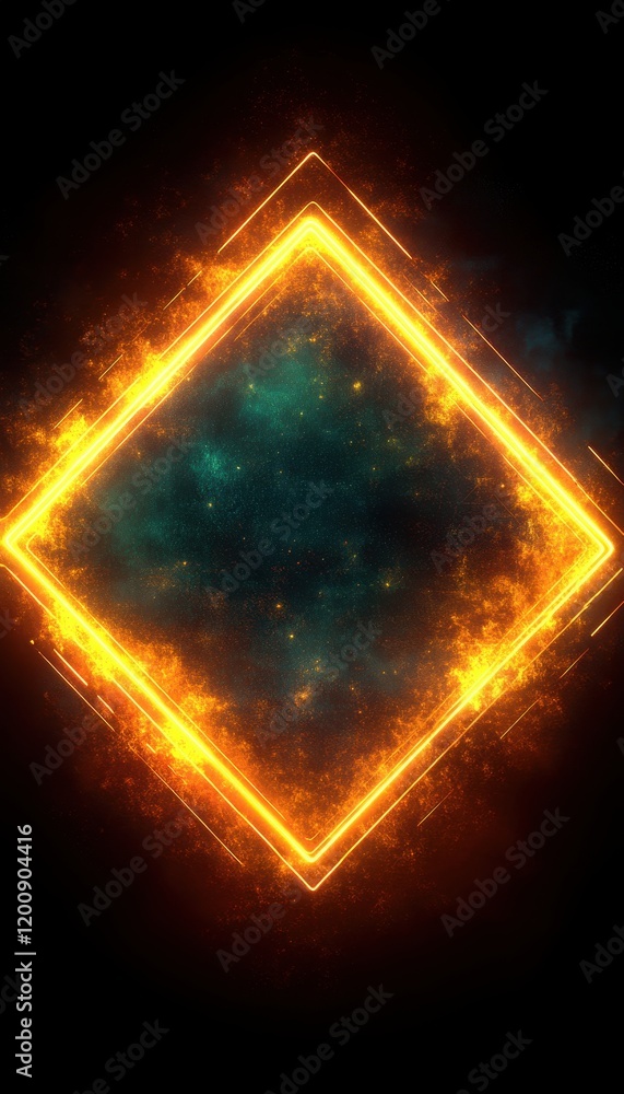 custom made wallpaper toronto digitalNeon Fire Frame Graphic