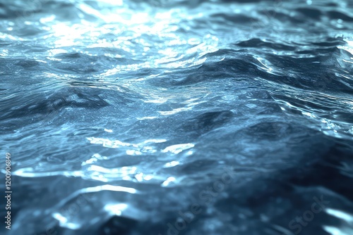 . A QuickTime animation of flowing waves with subtle ripples and light reflections, ideal for looping backgrounds. photo