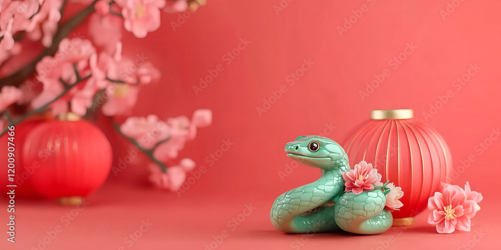 Fototapeta premium Year of the Snake, Chinese New Year