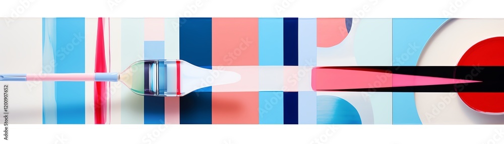 Vibrant abstract geometric pattern with overlapping colorful shapes and lines, creating a dynamic visual composition. Vibrant abstract geometric pattern with overlapping colorful shapes and lines, creating a dynamic visual composition.