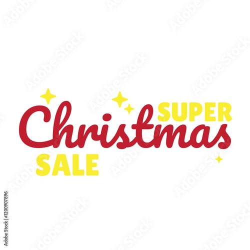 Christmas Super Sale Lettering Banner