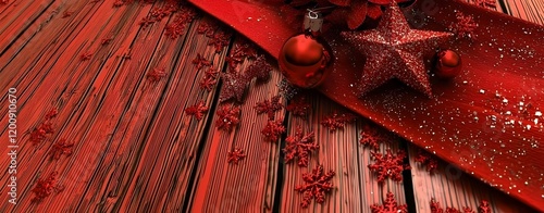 Sparkling Winter Holiday Wallpaper with Red Ribbon and Festive Christmas Message in HD