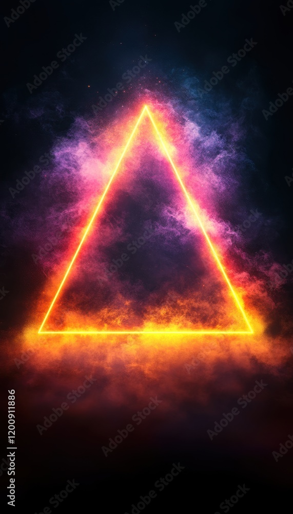 custom made wallpaper toronto digitalNeon Triangle Graphic Design