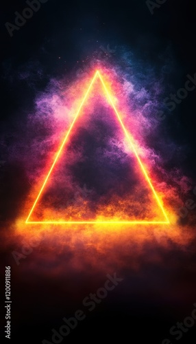 Wallpaper Mural Neon Triangle Graphic Design Torontodigital.ca