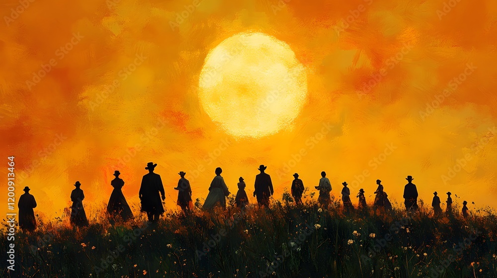 Historical timeline illustration of Juneteenth showing the journey toward liberation Historical timeline illustration of Juneteenth showing the journey toward liberation