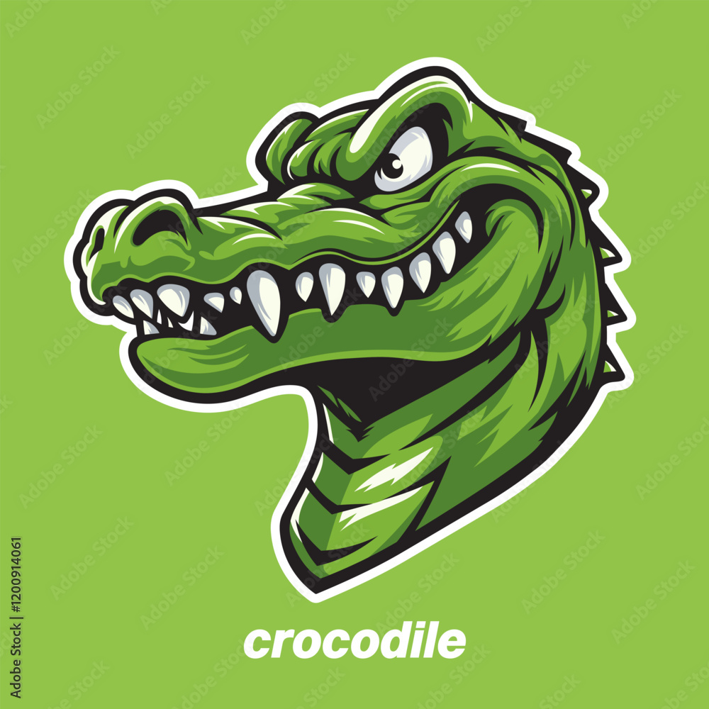 Obraz premium Angry Crocodile Mascot Logo Vector