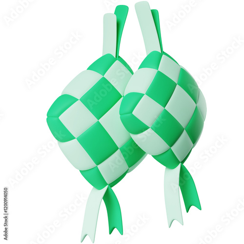 Tableau sur toile Ketupat Rice Cakes Illustration