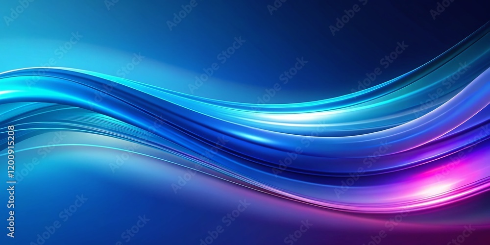 Abstract Blue Gradient Background with Dynamic Curve Shapes - Right Copy Space Abstract Blue Gradient Background with Dynamic Curve Shapes - Right Copy Space