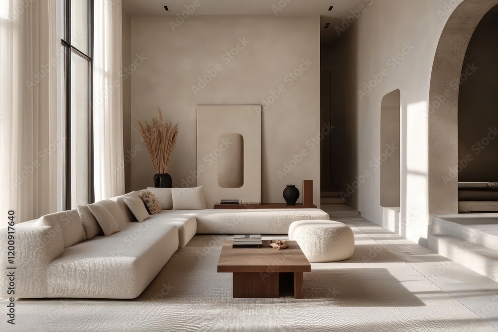 A minimalist living room with a focus on clean lines, neutral colors, and functional furniture. A minimalist living room with a focus on clean lines, neutral colors, and functional furniture.