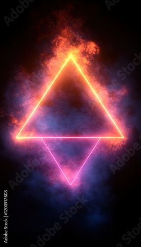 Wallpaper Mural Neon Triangle Graphic Design Torontodigital.ca