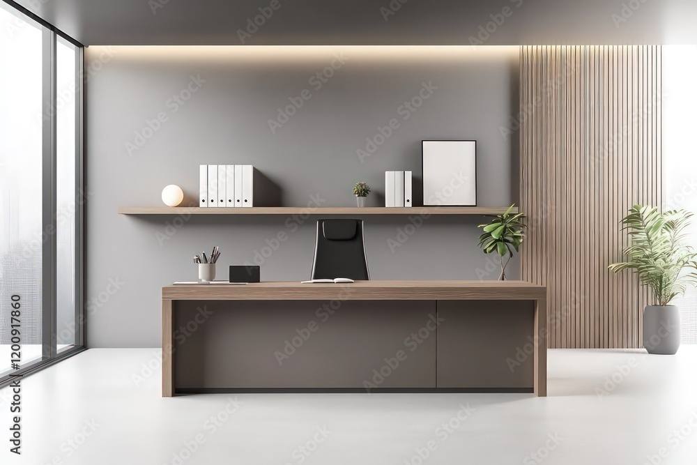 A minimalist office with a focus on clean lines, neutral colors, and functional furniture. Opt for a monochromatic palette, seamless storage solutions, and minimalistic decor accents. A minimalist office with a focus on clean lines, neutral colors, and functional furniture. Opt for a monochromatic palette, seamless storage solutions, and minimalistic decor accents.