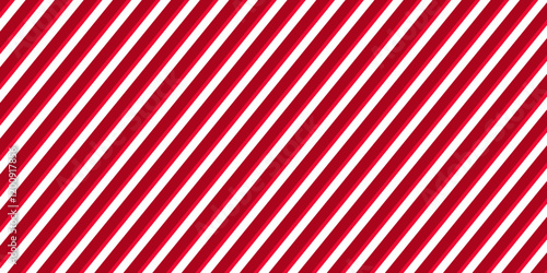 Candy cane Christmas background, peppermint diagonal stripes print seamless pattern.