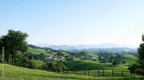 Serene Hilltop Village