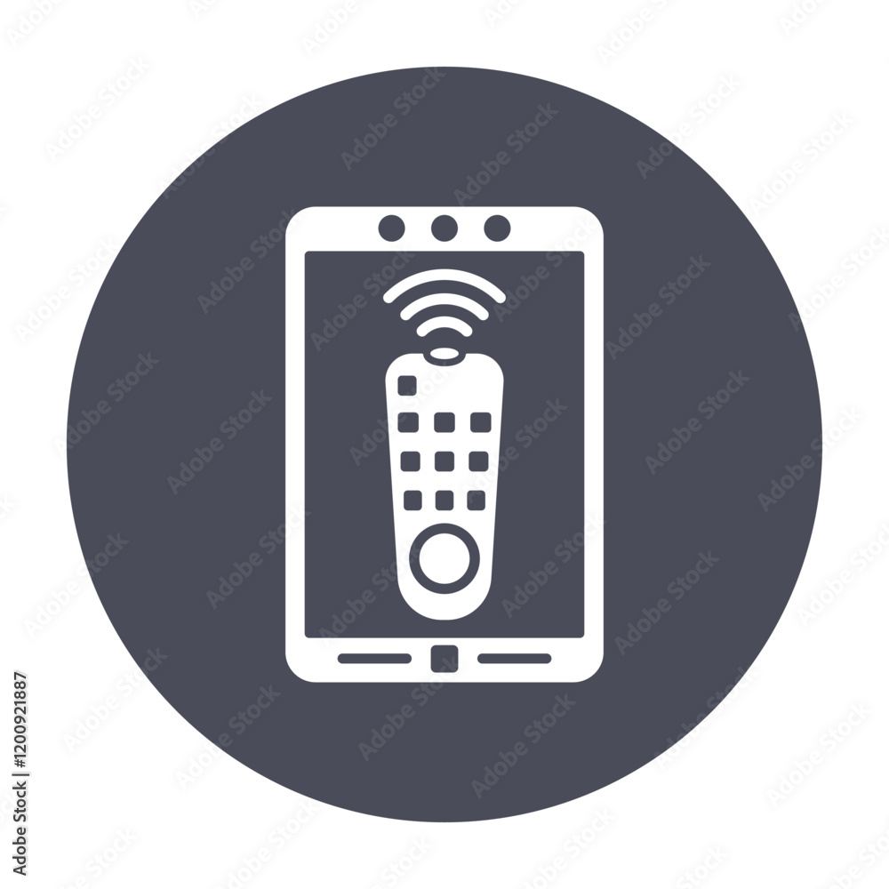 Remote Control Smartphone Spy Icon - Vector Graphics for Digital Surveillance and Monitoring Remote Control Smartphone Spy Icon - Vector Graphics for Digital Surveillance and Monitoring