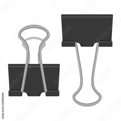 ダブルクリップのイラストセット
