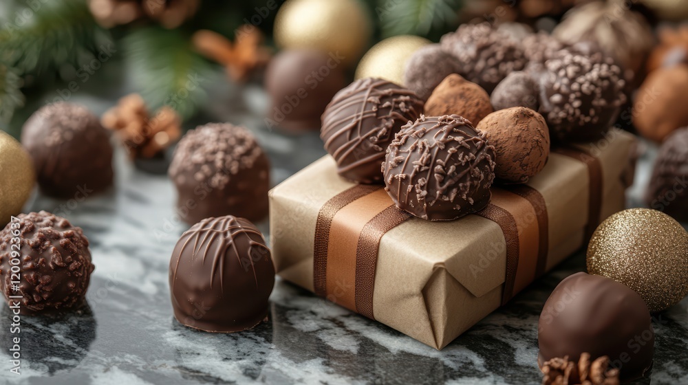 Vegan Chocolate Truffles Gift Box Arrangement Vegan Chocolate Truffles Gift Box Arrangement