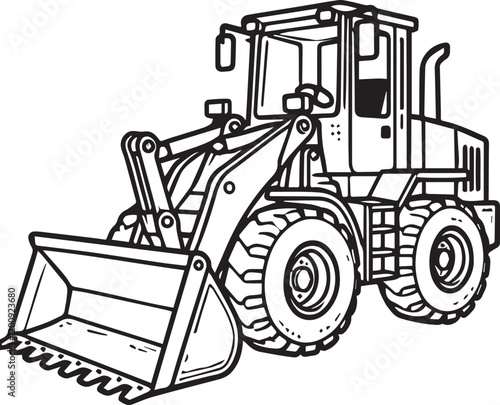 hick black lines provide clear contours, without colors or background. It should look playful, illustration.