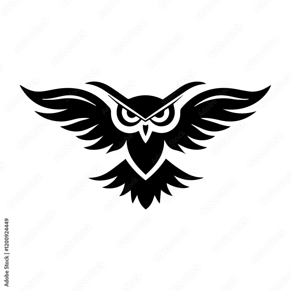 Obraz premium owl logo icon vector illustration. Editable Vector