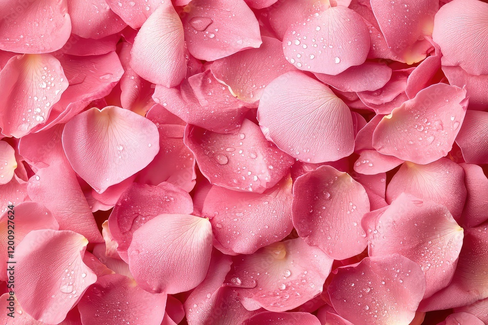 A close-up macro shot of pink rose petals with dewdrops glistening, creating a soft romantic feel. A close-up macro shot of pink rose petals with dewdrops glistening, creating a soft romantic feel.