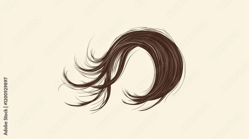 Hair care, split ends treatment thin line icon. Haircare cosmetology treatment or woman beauty cosmetics outline vector sign or pictogram unhealthy hair follicle in skin layer Hair care, split ends treatment thin line icon. Haircare cosmetology treatment or woman beauty cosmetics outline vector sign or pictogram unhealthy hair follicle in skin layer