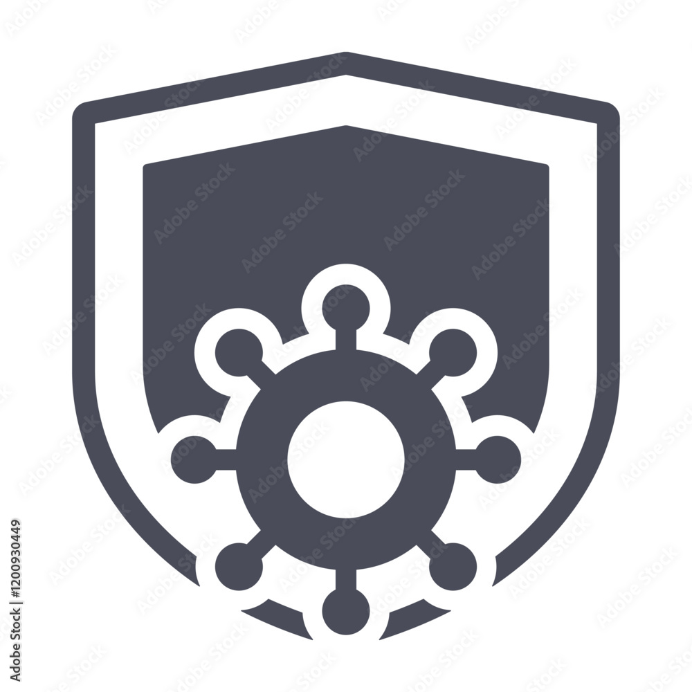 Security Settings Shield Icon - Vector for Protection and Privacy Security Settings Shield Icon - Vector for Protection and Privacy