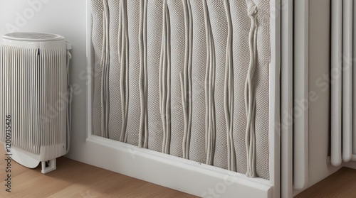 Wallpaper Mural Closeup of a small model house wrapped.generative.ai Torontodigital.ca