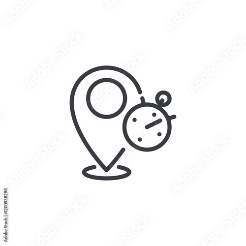 Real-Time Tracking line icon