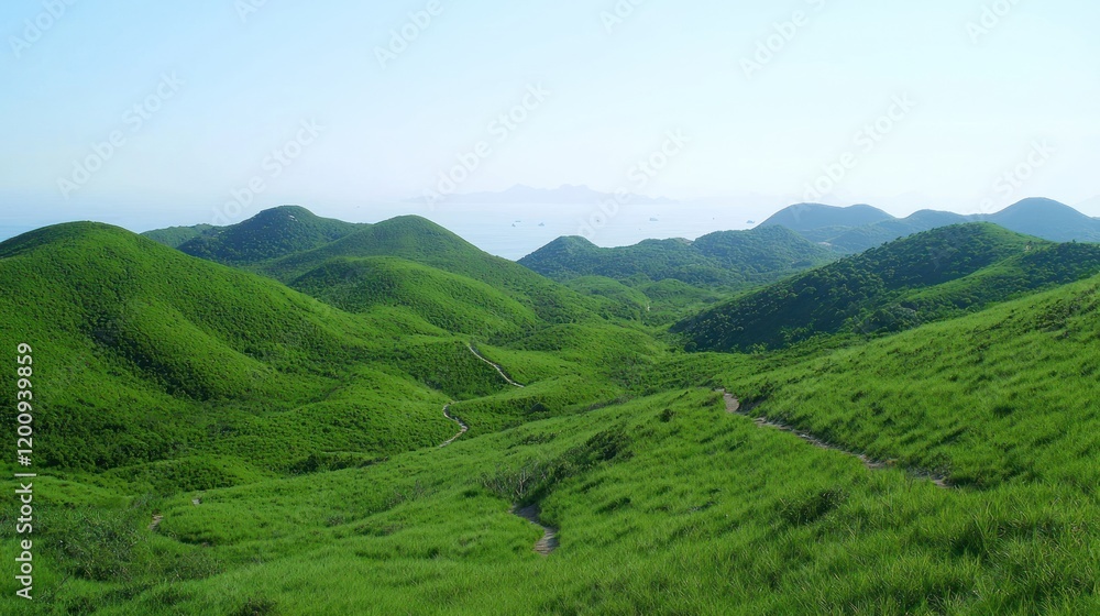 Fototapeta premium Rolling Green Hills Landscape