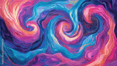 Wallpaper Mural Whimsical Swirls of Color: An Abstract Painting Torontodigital.ca